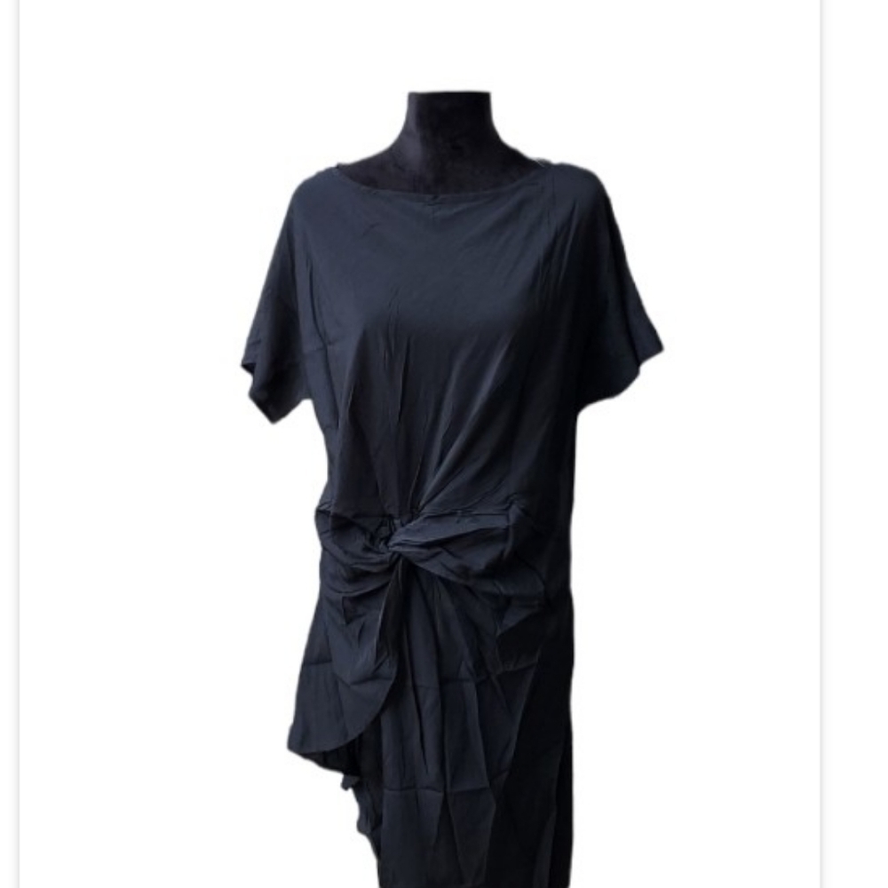 Vonda Tunic dress size XL black nwt waterfall New